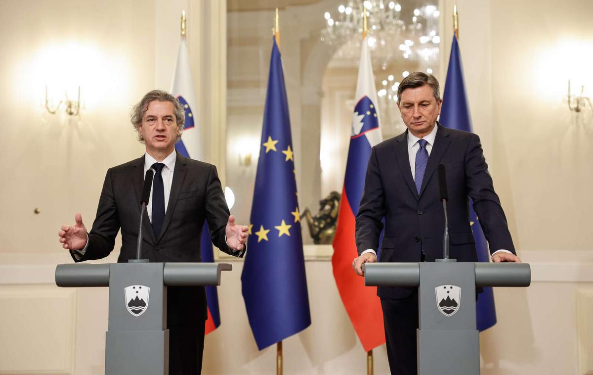 Golob Pahor | Golob se je v nadaljevanju konference sicer namenjeni vstopu Bosne in Hercegovine v Evropsko unijo, posvetil tudi dogajanju na domačem političnem parketu. Pojasnil je, da o kandidatih za novega ministra za notranje zadeve še ni razmišljal. | Foto STA