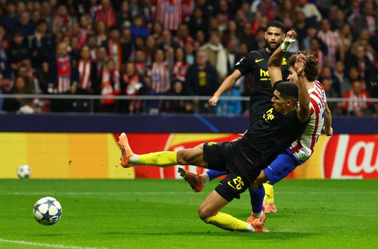 Julian Alvarez je zabil za vodstvo Atletica z 1:0. | Foto: Reuters