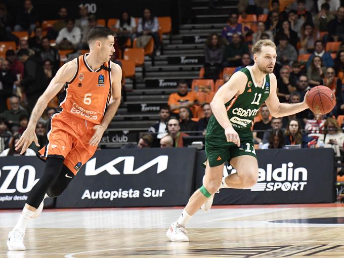 Cedevita Olimpija je nazadnje v torek visoko klonila proti Valencii. | Foto: Tine Ružič/Cedevita Olimpija