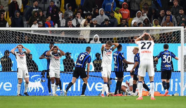 Milanski Inter je v polfinalu italijanskega superpokala v četrtek premagal Atalanto z 2:0. | Foto: Reuters