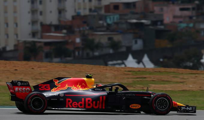 Max Verstappen je bil najhitrejši na prvem treningu v Braziliji. | Foto: Reuters
