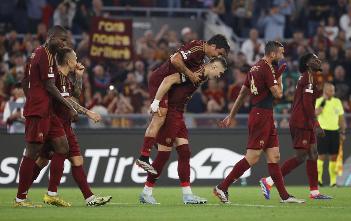 Roma, Artem Dovbyk | V četrtkovi poslastici Roma gosti Athletic Bilbao. Domače je v vodstvo v 32. minuti popeljal Artem Dovbyk. | Foto Reuters