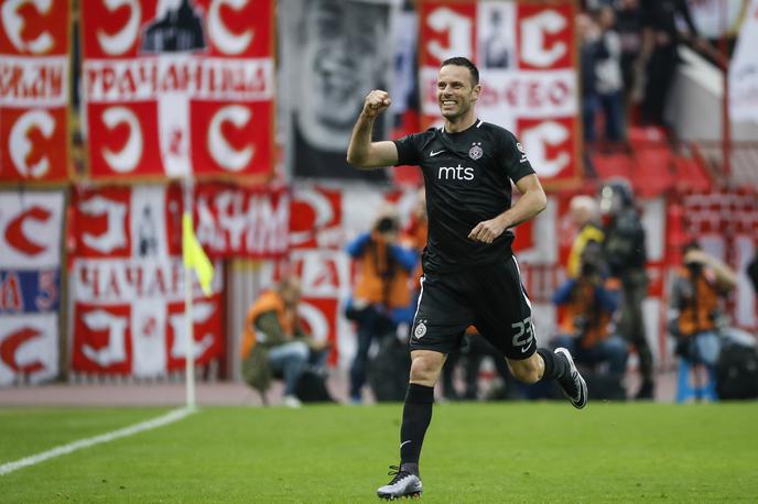 Partizan Crvena zvezda | Edini zadetek na tekmi za lovoriko Partizana je dosegel Bojan Ostojić. | Foto Getty Images