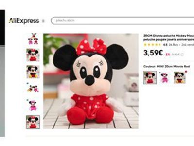 Odpoklic tekstilne igrače Miki miška Minnie