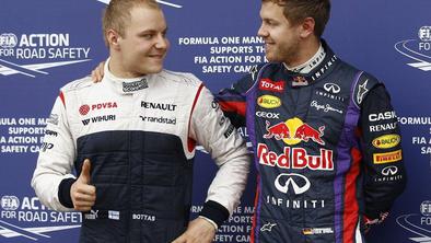 Bottas ukradel šov, Vettel in Hamilton samozavestna
