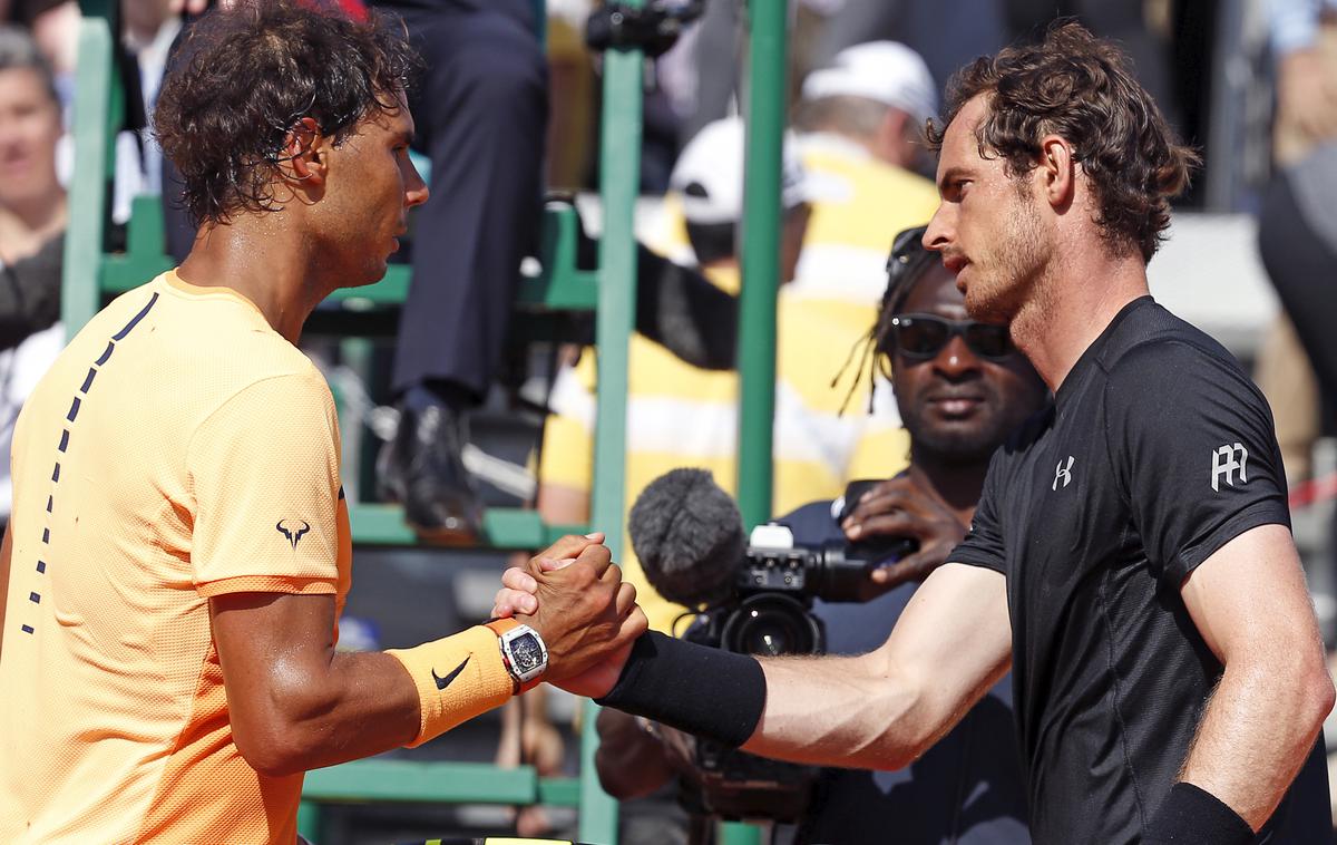 Rafael Nadal, Andy Murray | Rafael Nadal in Škot Andy Murray se bosta pomerila v skupinskem delu prvega virtualnega teniškega turnirja v Madridu. | Foto Reuters