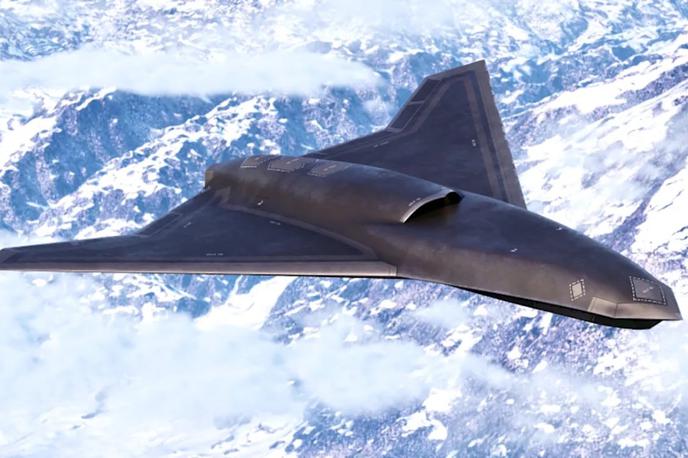 Dron vectis | Dron vectis, ki naj bi imel stopnjo radarske nezaznavnosti, kot jo ima F-35, še ni poletel. Fotografija je iz računalniške animacije podjetja Lockheed Martin. | Foto LockheedMartin/Osintdefender/posnetek zaslona/X