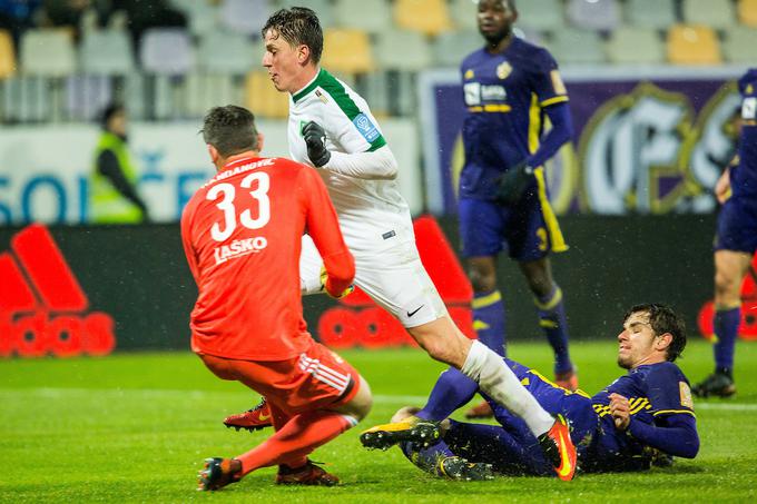 Andres Vombergar je v Mariboru odigral prvi večni derbi od prve minute. | Foto: Žiga Zupan/Sportida