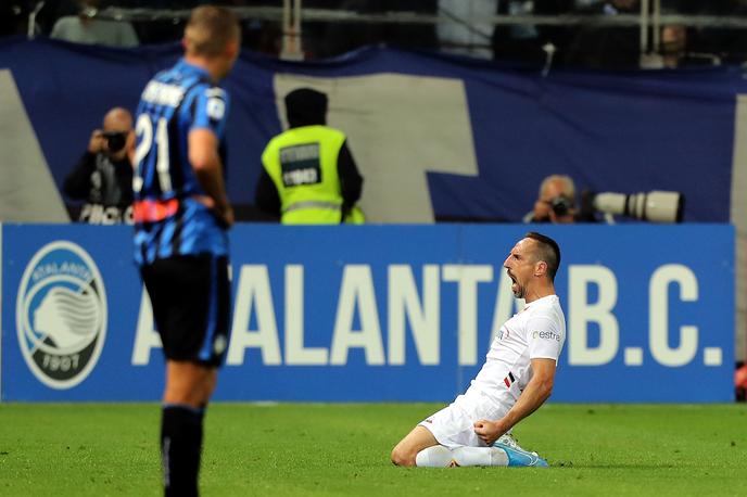 Franck Ribery | Franck Ribery je na tekmi proti Atalanti prišel do prvega gola v majici Fiorentine, a se je moral na koncu zadovoljiti s točko. | Foto Getty Images