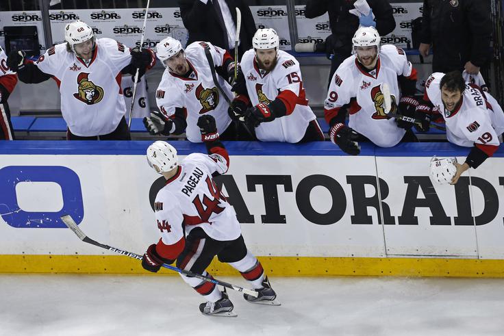 Jean-Gabriel Pageau ostaja med Senatorji. | Foto: Reuters
