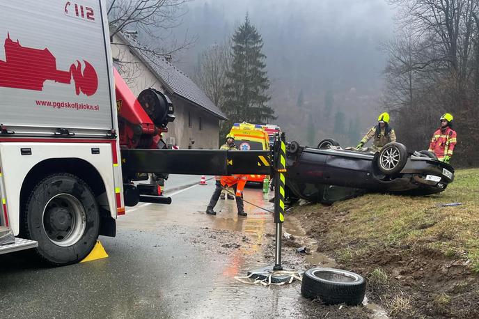 Prometna nesreča | Foto Gasilska enota Škofja Loka/Facebook