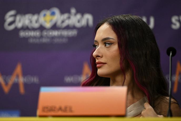 Izrael Evrovizija | Eden Golan na novinarski konferenci po uvrstitvi v finale | Foto Reuters