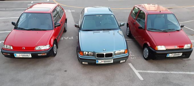 Tomaž Beguš ima poleg že prej omenjenega BMW E36 v lasti še hondo civic 4. generacije in fiat cinquecenta. Vsi trije so povsem originalni, v odličnem stanju, z malo prevoženimi kilometri in stalno parkirani v garaži. | Foto: Tomaž Beguš
