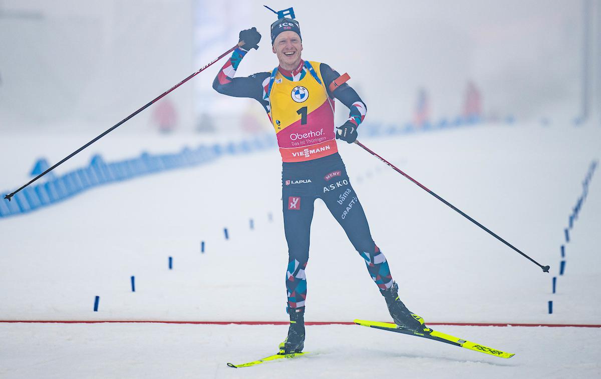 svetovno prvenstvo, zasledovanje, moški, Oberhof | Johannes Thingnes Boe je osvojil še tretjo zlato odličje v Oberhofu. | Foto Grega Valančič/Sportida