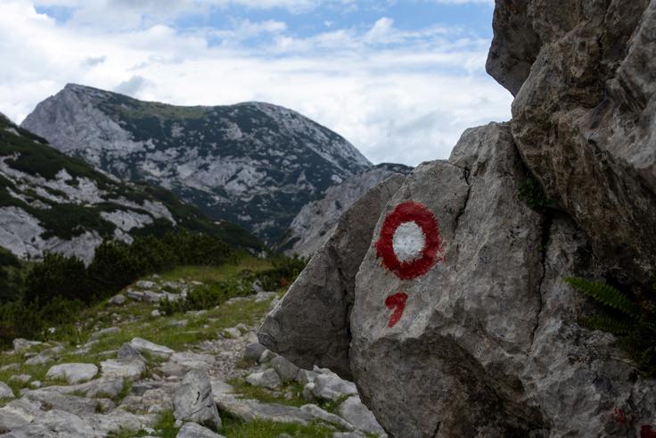 S pogledom na Veliki vrh in Veliko zelenico se vrnemo v smeri Podvežaka. | Foto: Matej Podgoršek