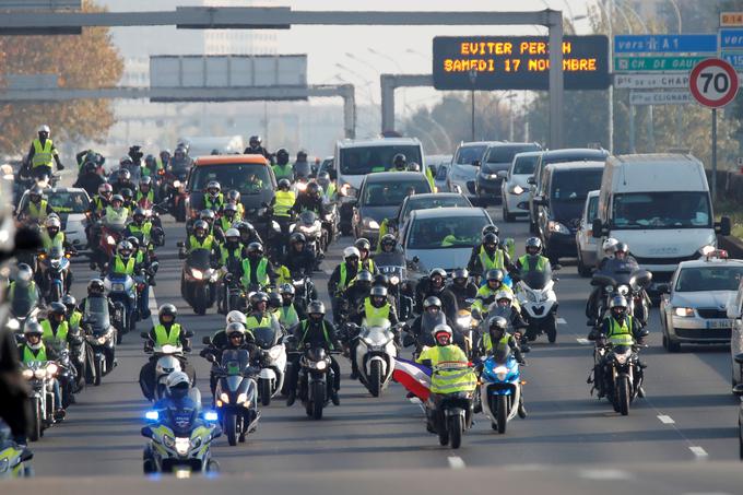 Protest zaradi visokih cen goriva v Franciji | Foto: Reuters