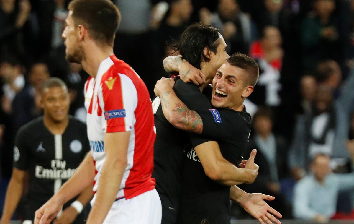 PSG Crvena zvezda | Parižani so Beograjčane premagali s 6:1. Vse skupaj je še bolj sumljivo, saj so z Napolijem v prvem krogu remizirali z 0:0. | Foto Reuters