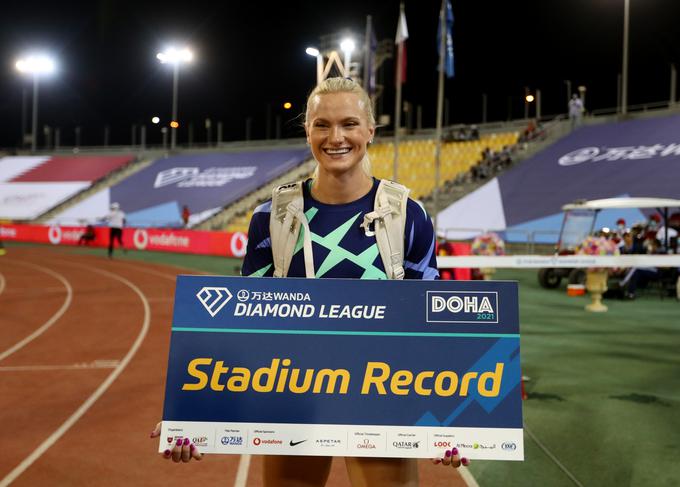 Presenetljiva zmagovalka skoka ob palici je Katie Nagoette. | Foto: Guliverimage/Vladimir Fedorenko