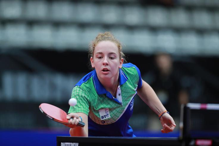 Katarina Stražar se je uvrstila v glavni del v mešani in ženski dvojici. | Foto: Namiznoteniška zveza