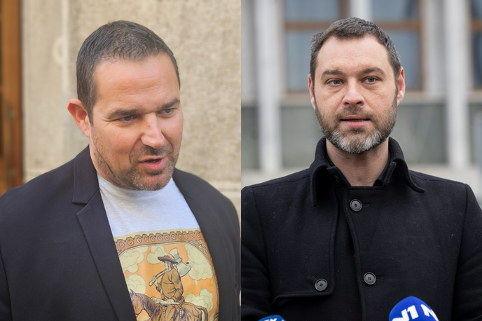 Rok Snežič, Miha Kordiš | Snežič ocenjuje, da gre za grožnjo, zato je zoper Kordiša podal kazensko ovadbo. | Foto STA