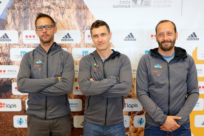 Glavni trenerji slovenske reprezentance: Luka Fonda, Gorazd Hren (selektor) in Urh Čehovin. | Foto: Manca Čujež