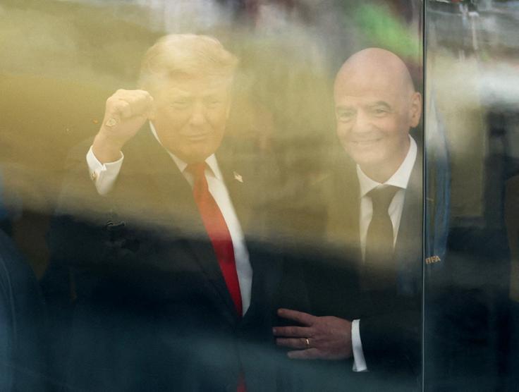 Donald Trump in Gianni Infantino | Foto: Reuters