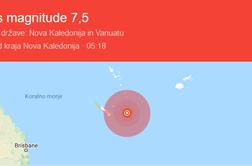 Novo Kaledonijo stresel močan potres, izdali opozorilo pred cunamijem