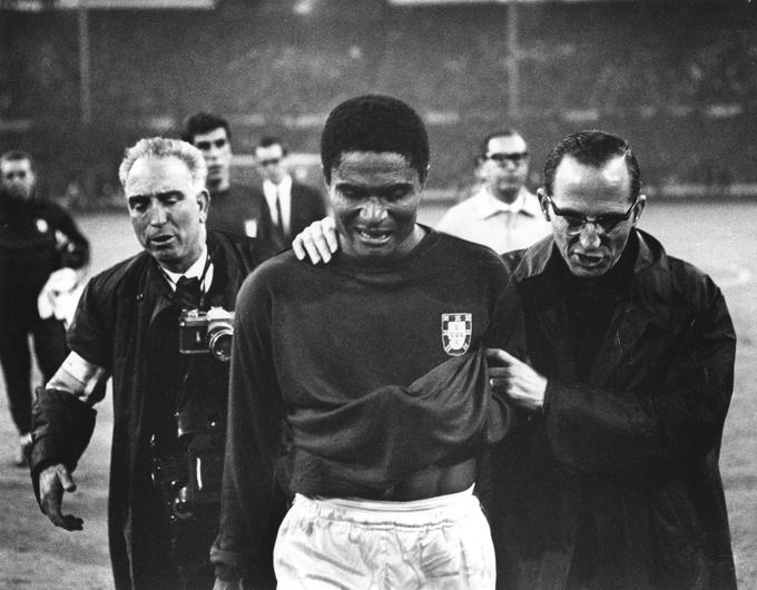 Portugalec Eusebio je bil z devetimi zadetki najboljši strelec SP 1966. | Foto: Guliverimage/Getty Images