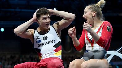 Na premierni mešani tekmi na EP v gimnastiki zlato Nemcema