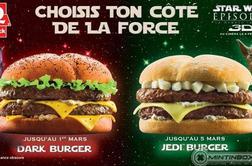 Črn hamburger, posvečen Vojni zvezd