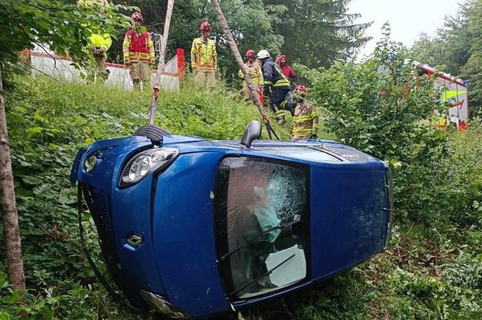 Prometna nesreča | Foto Facebook/PGD Bohinjska Bistrica