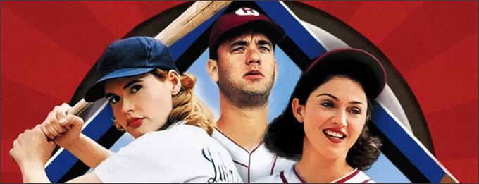 Sestri iz mesteca v Oregonu se med 2. svetovno vojno pridružita prvi ameriški profesionalni ženski bejzbolski ligi. Tom Hanks je upodobil njihovega trenerja, zvezdniško igralsko zasedbo filma pa dopolnjujejo Geena Davis, Rosie O'Donnell in Madonna. • V četrtek, 27. 5., ob 6. uri na Cinemax.* │ Tudi na HBO OD/GO. | Foto: 