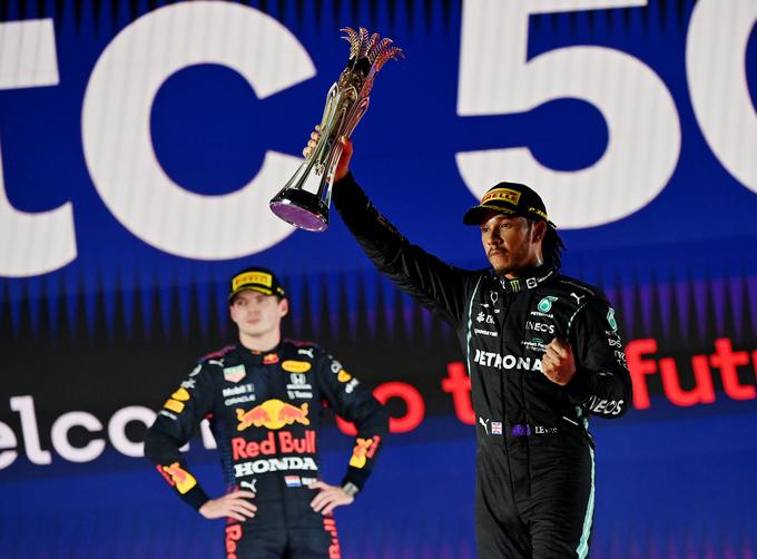 Hamilton srečen, Verstappen razočaran. | Foto: Reuters