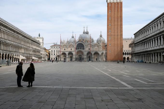 Tudi italijanski turistični magnet Benetke spominjajo na mesto duhov. | Foto: Reuters