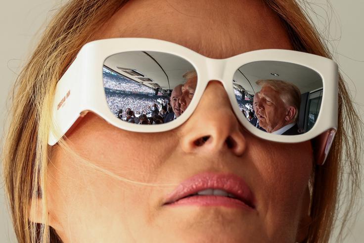 Srečanje na stadionu MetLife si je ogledala v živo na častni tribuni tudi Melania Trump. | Foto: Reuters