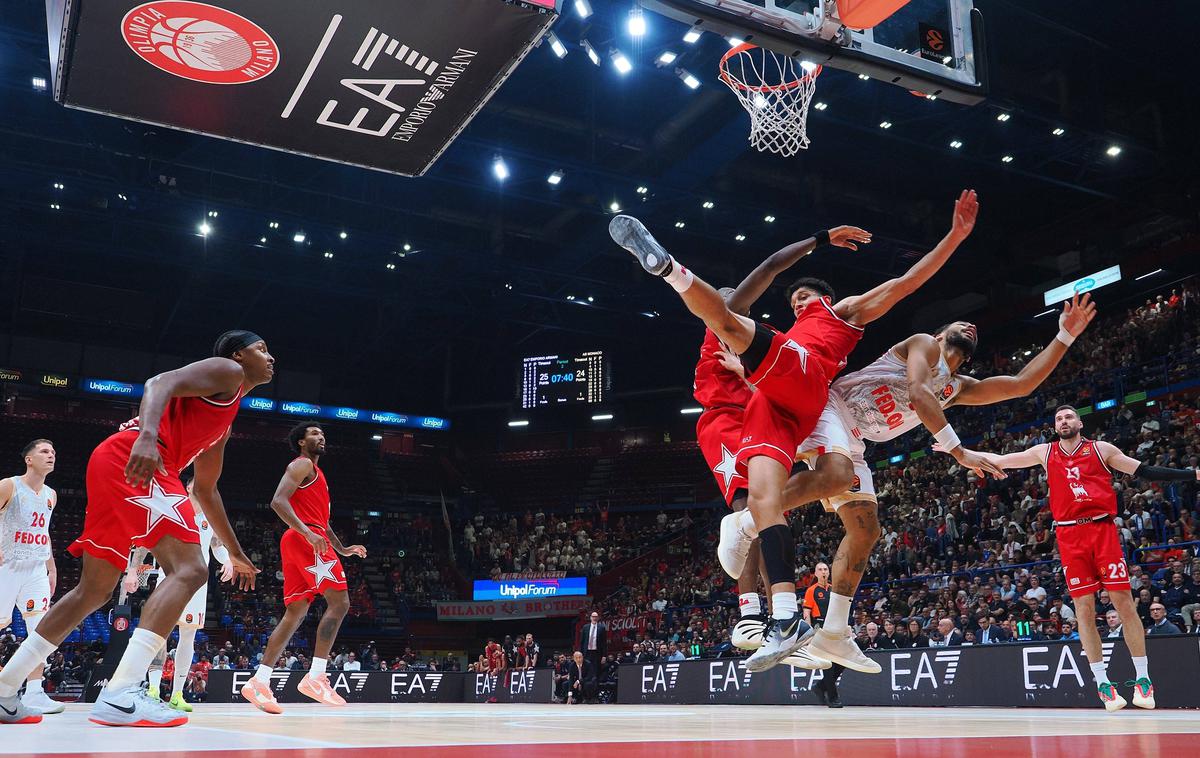 Olimpia Milano | Milanska Olimpia je brez slovenskega pridiha izgubila z Monacom. | Foto Guliverimage