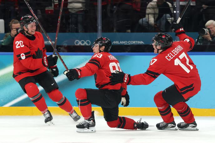 hokej ZOI Kanada  Mitch Marner | Mitch Marner je v drugi minuti desetminutnega podaljška Kanadi priigral polfinale z golom za zmago s 4:3. | Foto Reuters