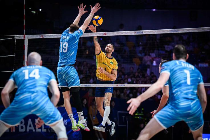 liga narodov, slovenska odbojkarska reprezentanca : Brazilija | Foto: VolleyballWorld