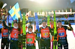 Štafetna zmaga Švedski, Slovenke po obupnem streljanju ujete pred koncem