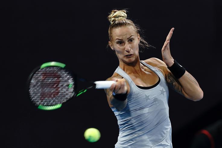 Polona Hercog, gostja prihodnjega sobotnega intervjuja na Sportalu, bo ob pol četrti uri po srednjeevropskem času igrala na turnirju v Aucklandu. | Foto: Getty Images