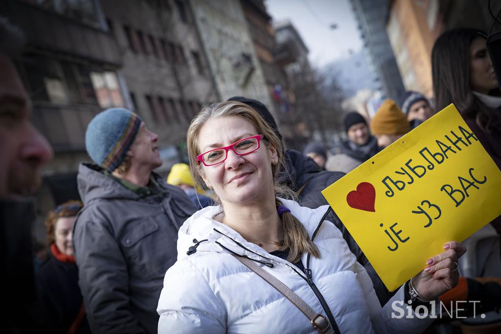 Shod v podporo študentov v Srbiji