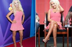 Postavna Christina Aguilera ponosna paradira v minikrilu