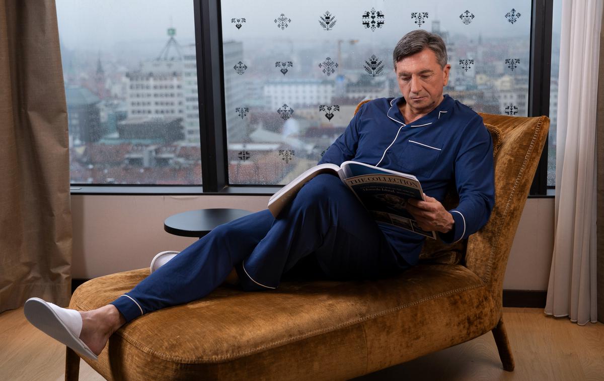 Borut Pahor, pižama, sodelovanje | Borut Pahor je poziral v pižamah znane blagovne znamke. | Foto Vitapur