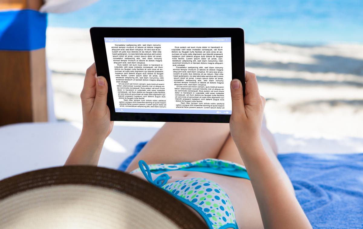plaža branje | V Sloveniji je trend uporabe e-knjig še vedno v porastu, saj samo izposoje naraščajo za okoli 30 odstotkov letno. | Foto Thinkstock