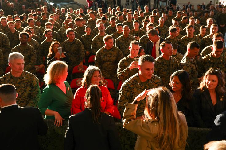 Melania Trump, Usha Vance, marinci, oporišče, obisk, Severna Karolina | Foto: Reuters