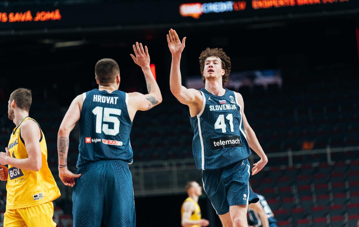 slovenska košarkarska reprezentanca Žiga Daneu Gregor Hrovat | Gregor Hrovat in Žiga Daneu sta bila najboljša posameznika v slovenski izbrani vrsti. | Foto FIBA