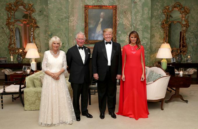 Zakonca Trump s princem Charlesom in njegovo ženo Camillo | Foto: Reuters