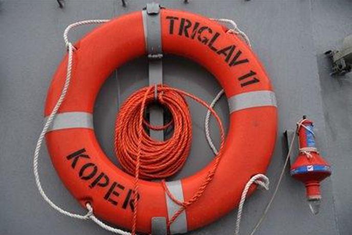 Ladja Triglav na sejmu vojaške industrije v Splitu