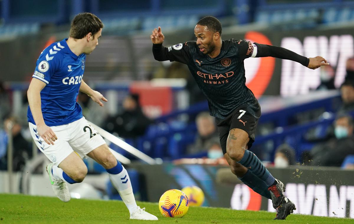 Everton : Manchester City, Raheem Sterling | Man City je zmagal še 17. v tej sezoni. | Foto Reuters