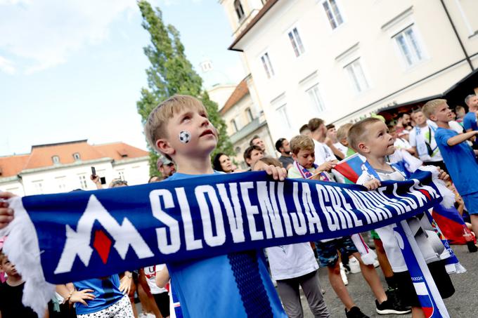 Slovenija : Danska, Euro2024, Pogačarjev trg | Foto: Ana Kovač